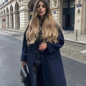 Zara Oversized Wool Blend Coat Size